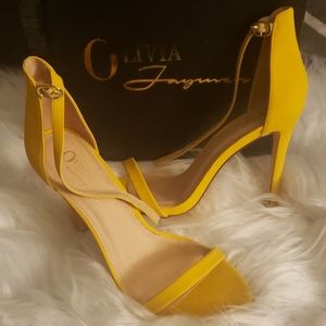 Yellow Nubuck heels